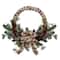 24" Moose Burlap Wrapped & Berry Christmas Wreath